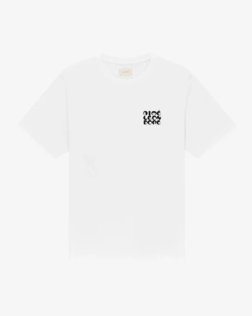 Stacked Logo White Tee